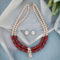 J Pearls Cherry 2 Lines Round Pearl Necklaces | Grocsy