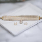 J Pearls Iha 4 Lines Round Pearl Choker Set | Grocsy