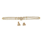 J Pearls Mahika 3 Lines Pearl Choker Set | Grocsy