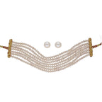 J Pearls Qiyara 7 Lines Baroque Pearl Choker Set | Grocsy