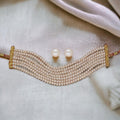 J Pearls Qiyara 7 Lines Baroque Pearl Choker Set | Grocsy