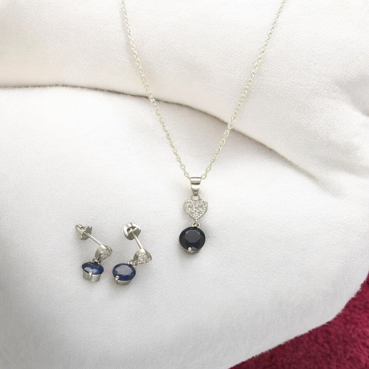 J Pearls Clara 925 Silver Pendant Set | Grocsy