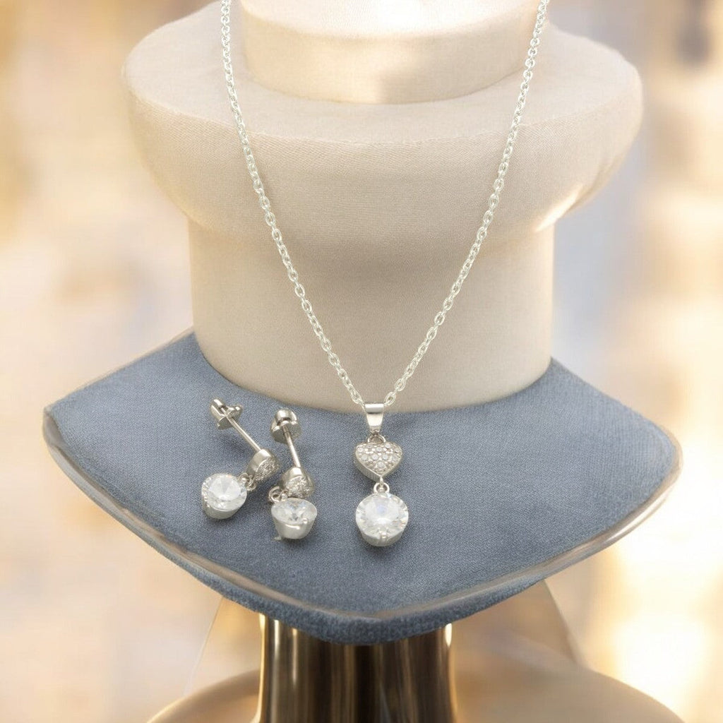 J Pearls Adora 925 Silver Pendant Set | Grocsy