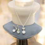 J Pearls Adora 925 Silver Pendant Set | Grocsy