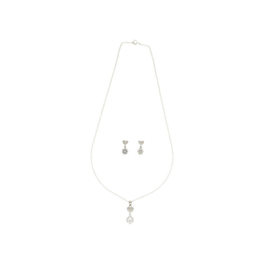 J Pearls Adora 925 Silver Pendant Set | Grocsy