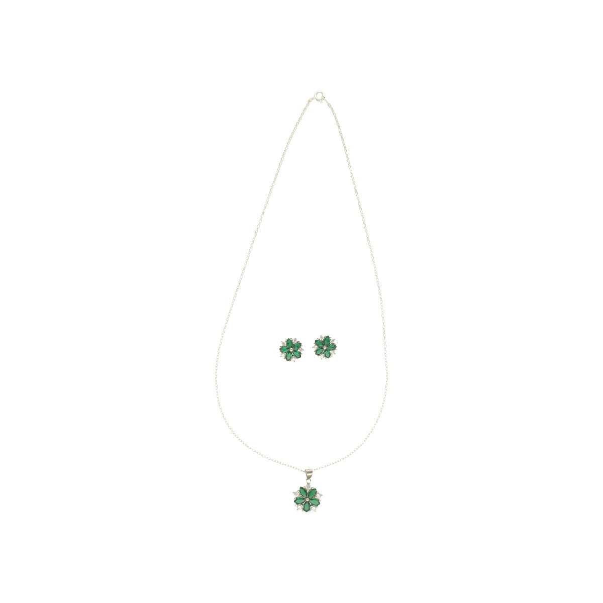 J Pearls Faris 925 Silver Pendant Set | Grocsy