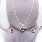J Pearls Elinor 925 Silver Pendant Set | Grocsy