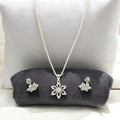 J Pearls Trellis 925 Silver Pendant Set | Grocsy