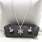 J Pearls Trellis 925 Silver Pendant Set | Grocsy