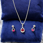 J Pearls Roye 925 Silver Pendant Set | Grocsy
