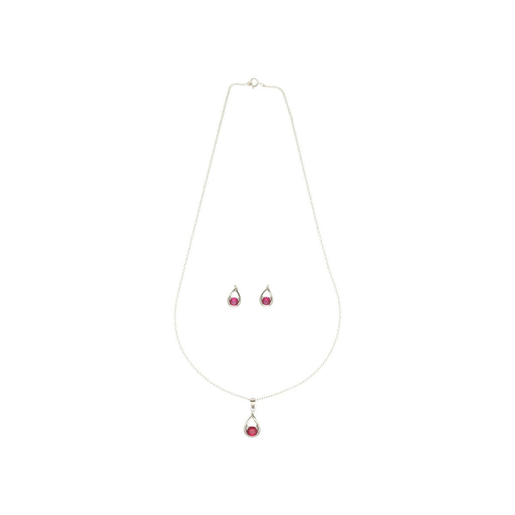 J Pearls Roye 925 Silver Pendant Set | Grocsy