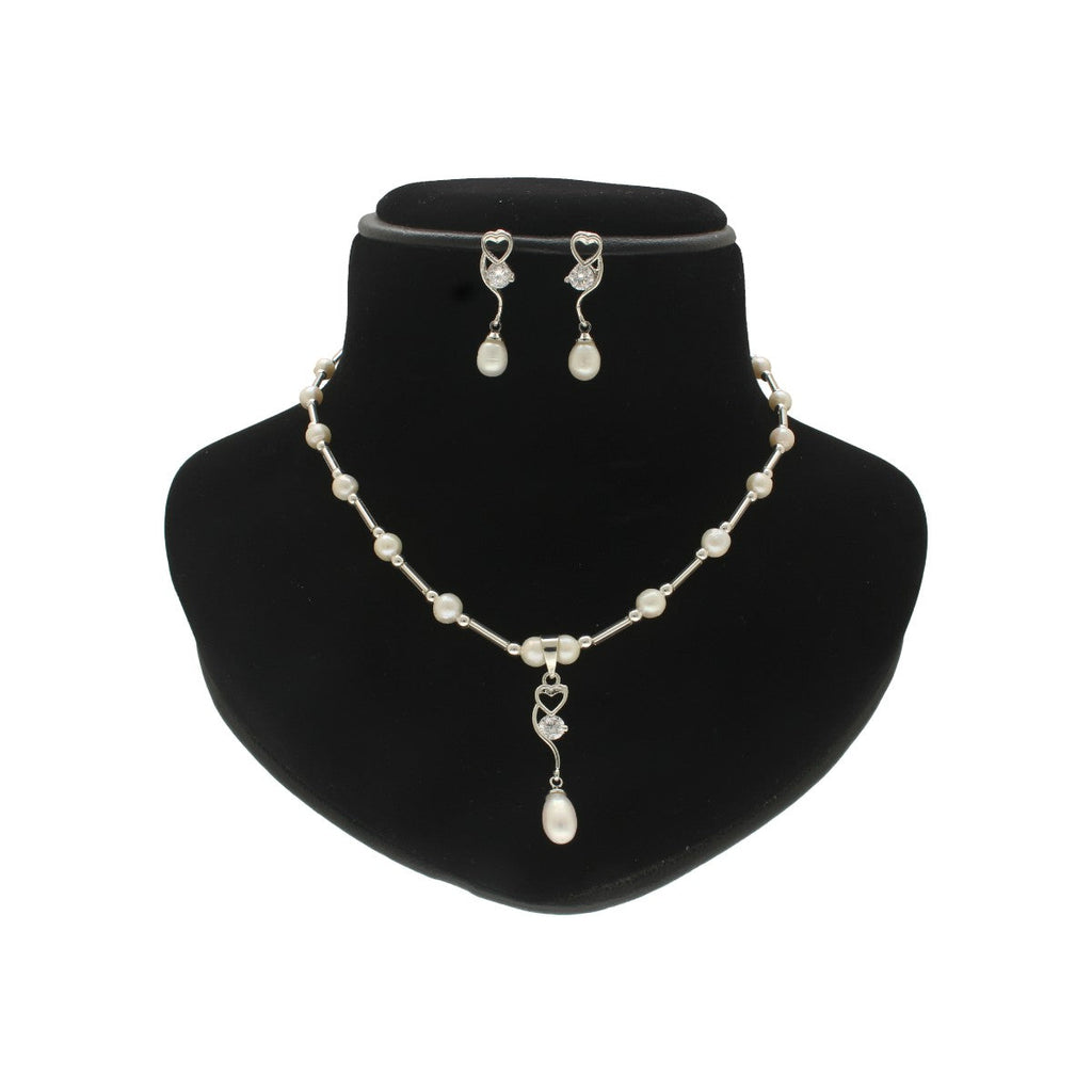 J Pearls Jivika Pearl Pendant Set | Grocsy