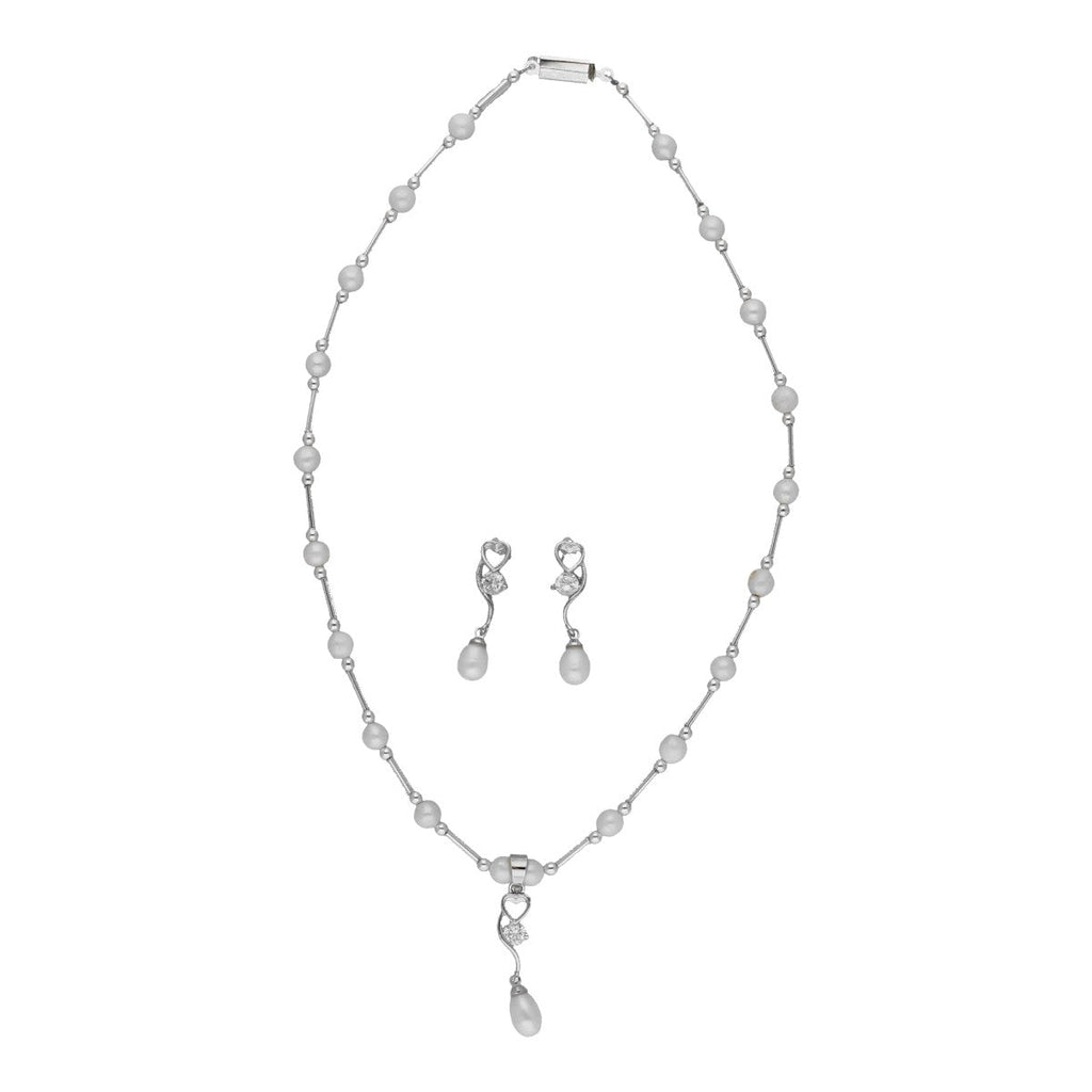 J Pearls Jivika Pearl Pendant Set | Grocsy