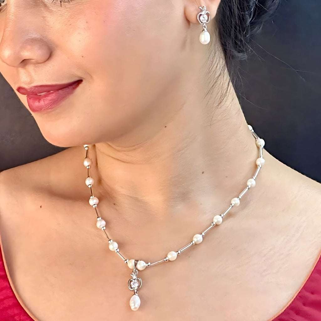J Pearls Percy Pearl Pendant Set | Grocsy