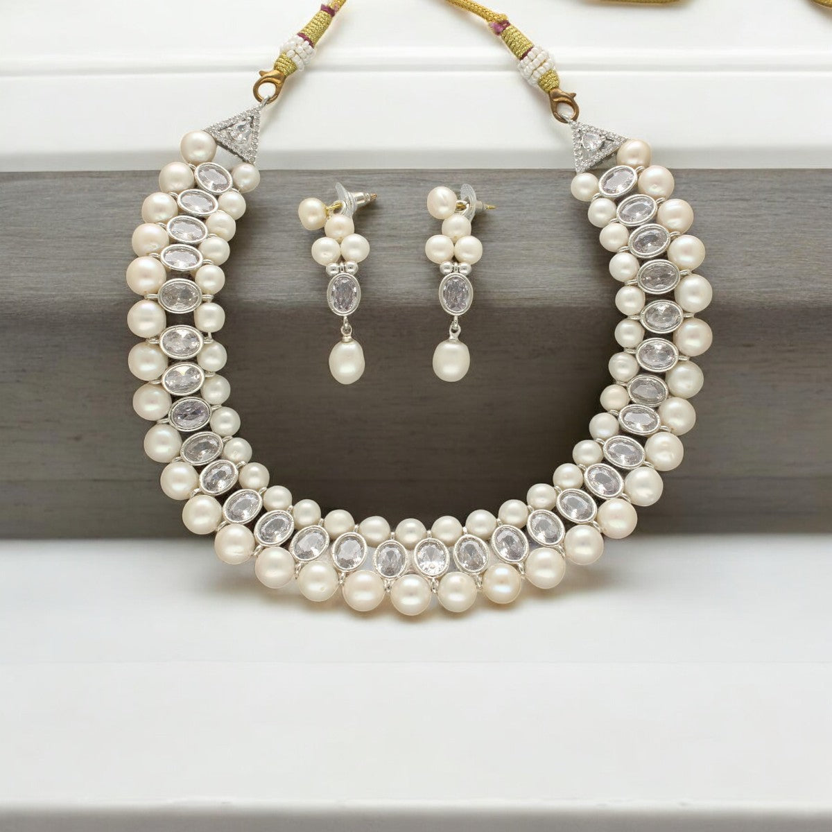 J Pearls Asra Pearl Choker Set | Grocsy