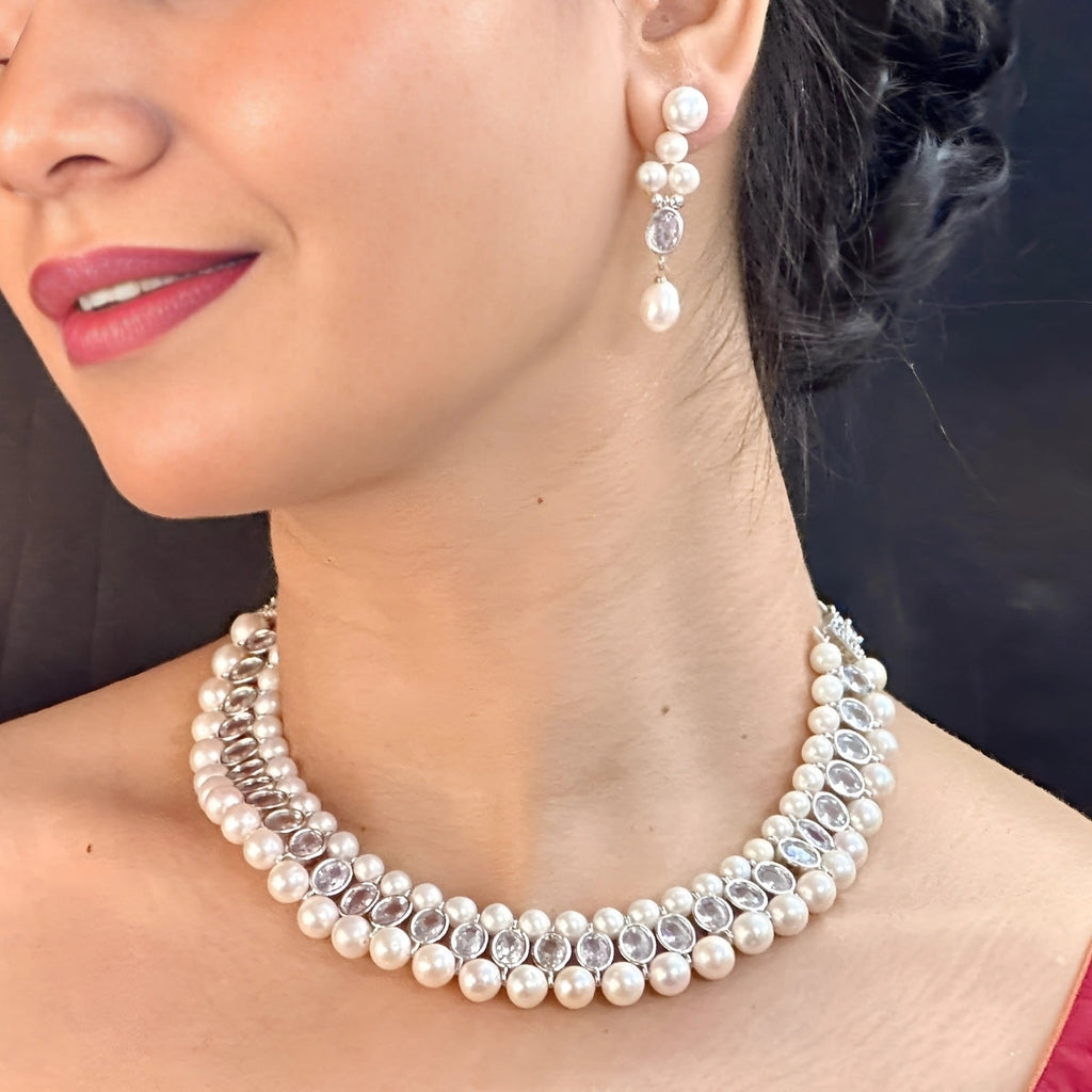 J Pearls Asra Pearl Choker Set | Grocsy