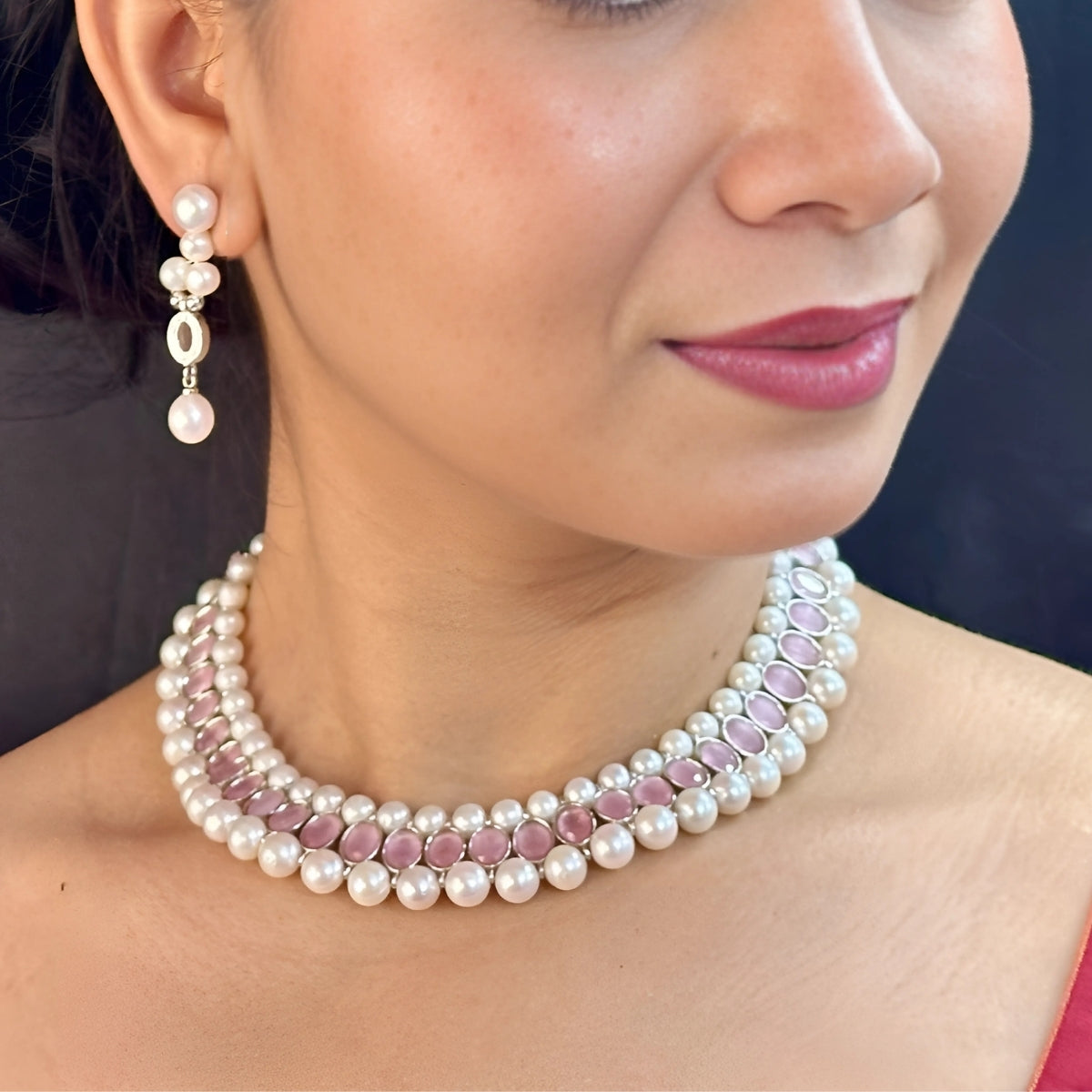 J Pearls Zuri Pearl Choker Set | Grocsy