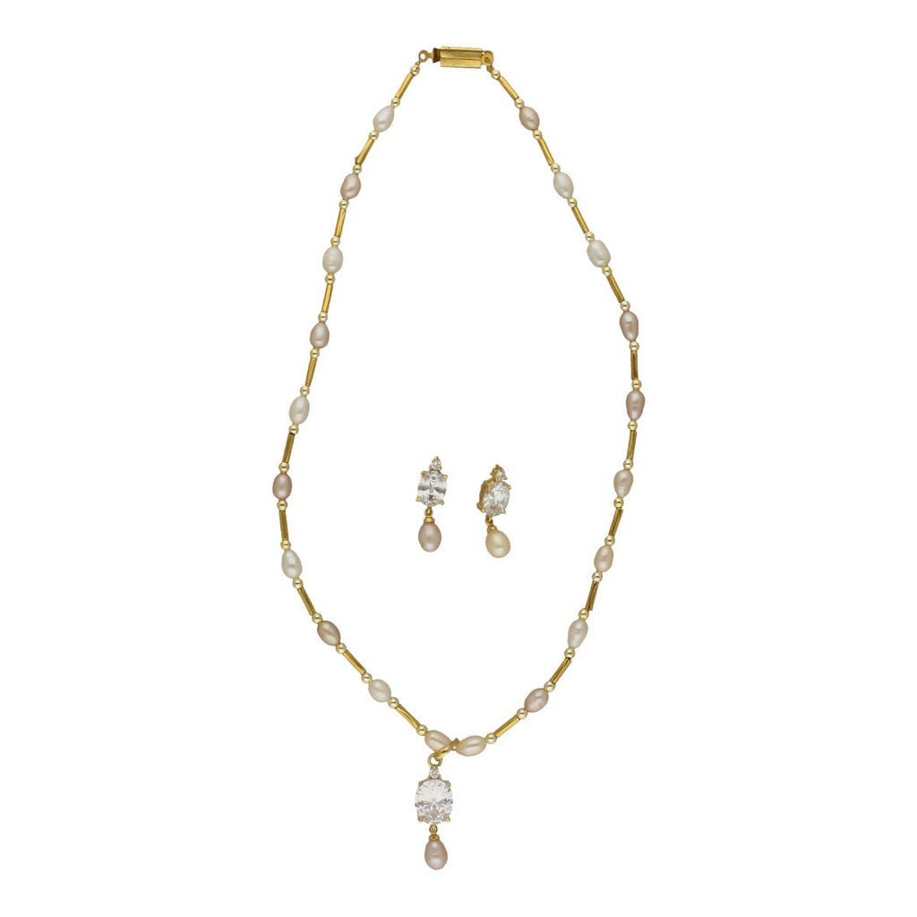 J Pearls Jeeval Pearl Pendant Set | Grocsy