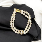 J Pearls Caralin Dual Line Pearl Bracelet