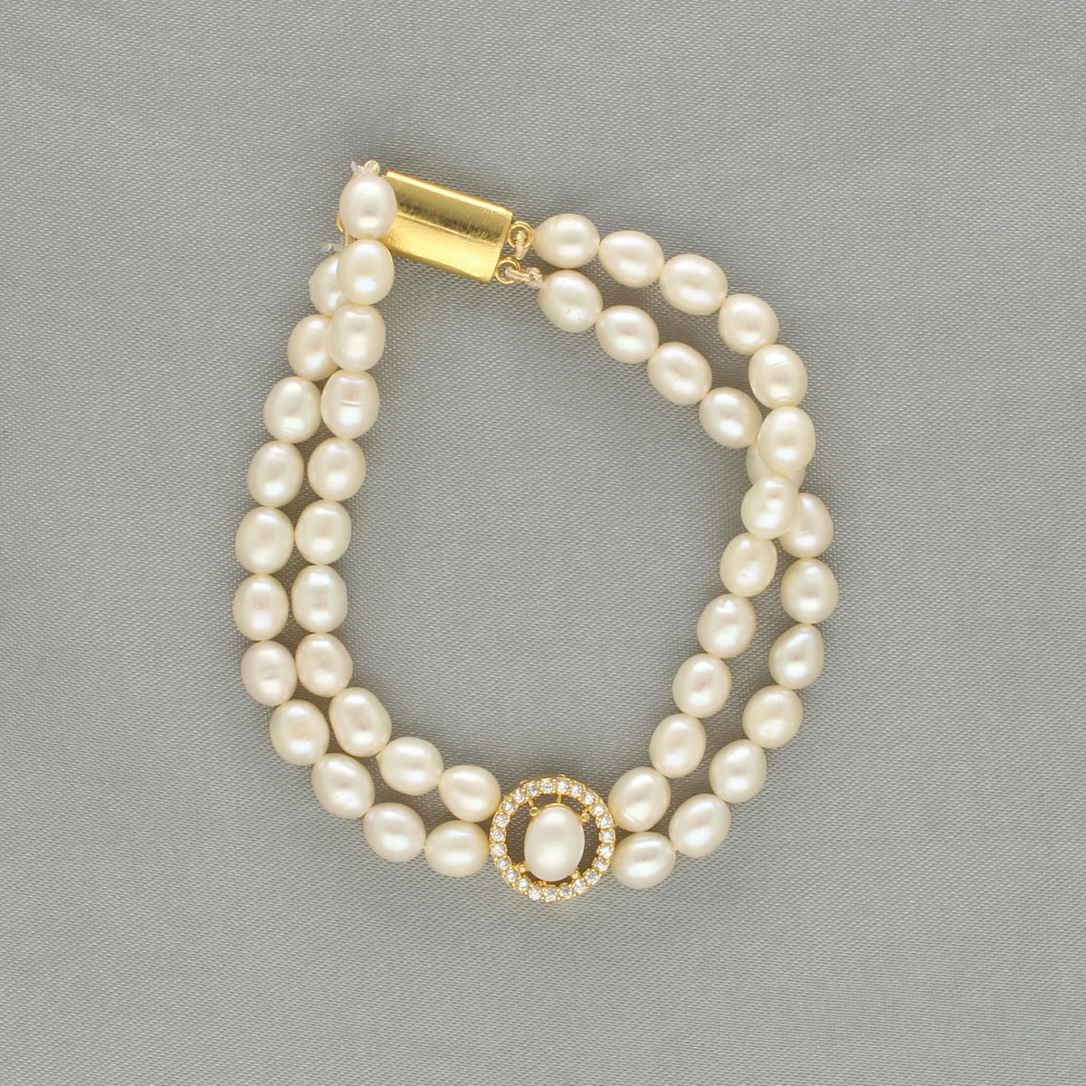 J Pearls Caralin Dual Line Pearl Bracelet