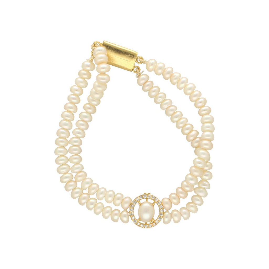 J Pearls Ovia Dual Line Pearl Bracelet