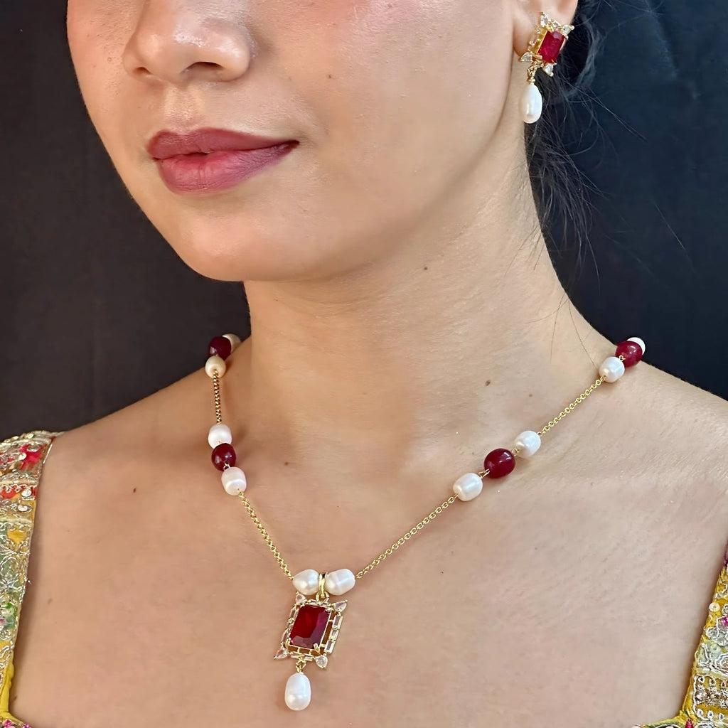 J Pearls Elysia Pearl Pendant Set | Grocsy