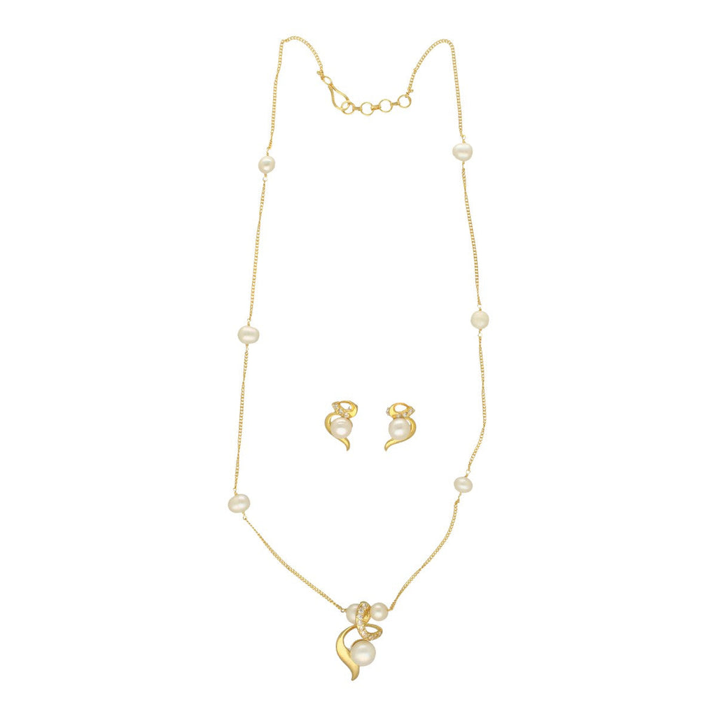 J Pearls Vivita Pearl Pendant Set | Grocsy