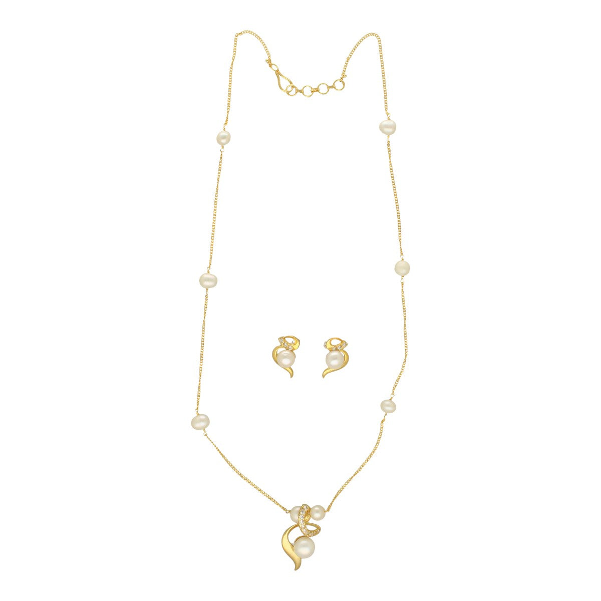J Pearls Vivita Pearl Pendant Set | Grocsy