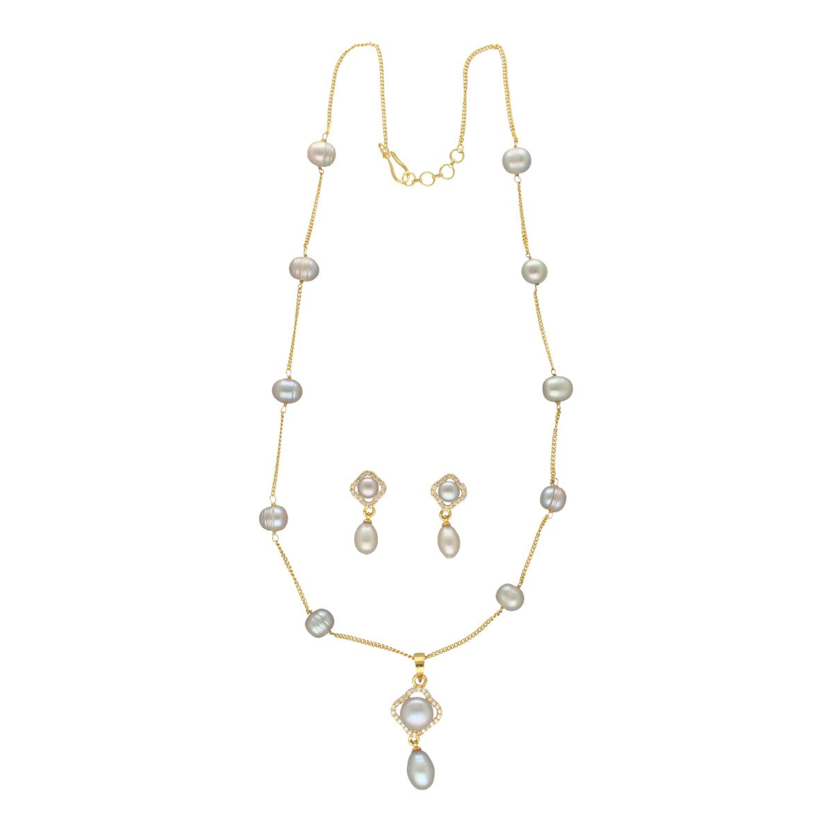 J Pearls Mehri Pearl Pendant Set | Grocsy