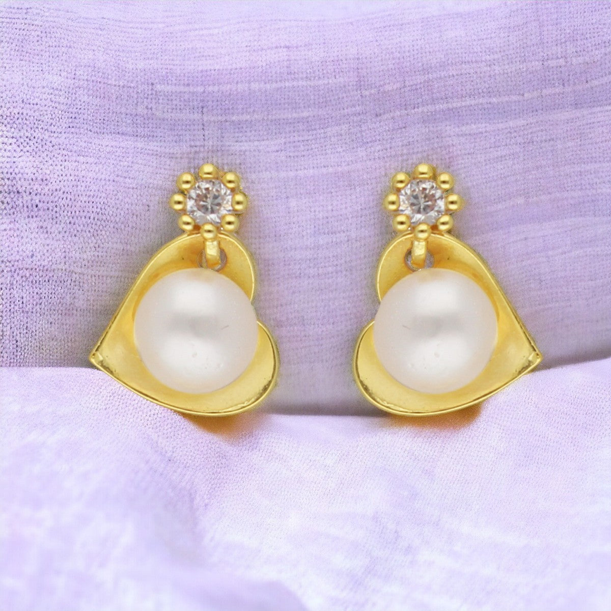 J Pearls Elegance Combo Of 4Pair Earrings