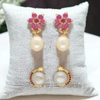 J Pearls Moonlit Combo Of 2Pair Earrings