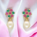 J Pearls Colourful Combo Of 3Pair Earrings