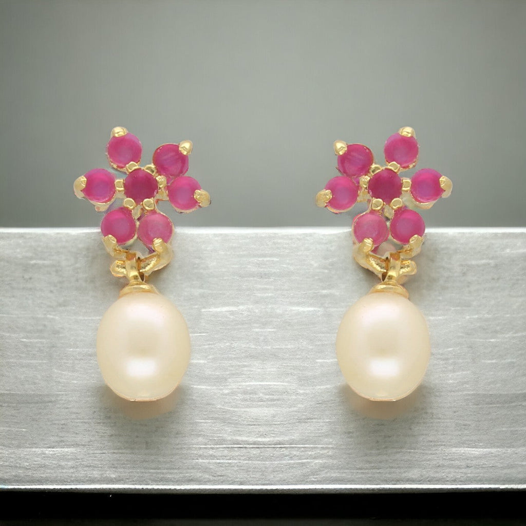 J Pearls Colourful Combo Of 3Pair Earrings