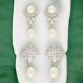 J Pearls Mystic Combo Of 2Pair Earrings