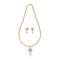 J Pearls Qushi 1 Line Button Pearl Set - Real Pearl Jewelry