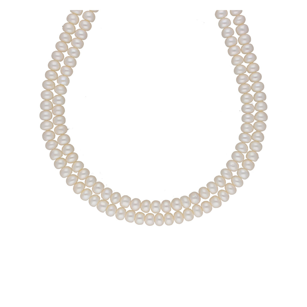 J Pearls Eeshani 2 Lines Pearl Necklaces - Real Pearl Jewelry | Grocsy