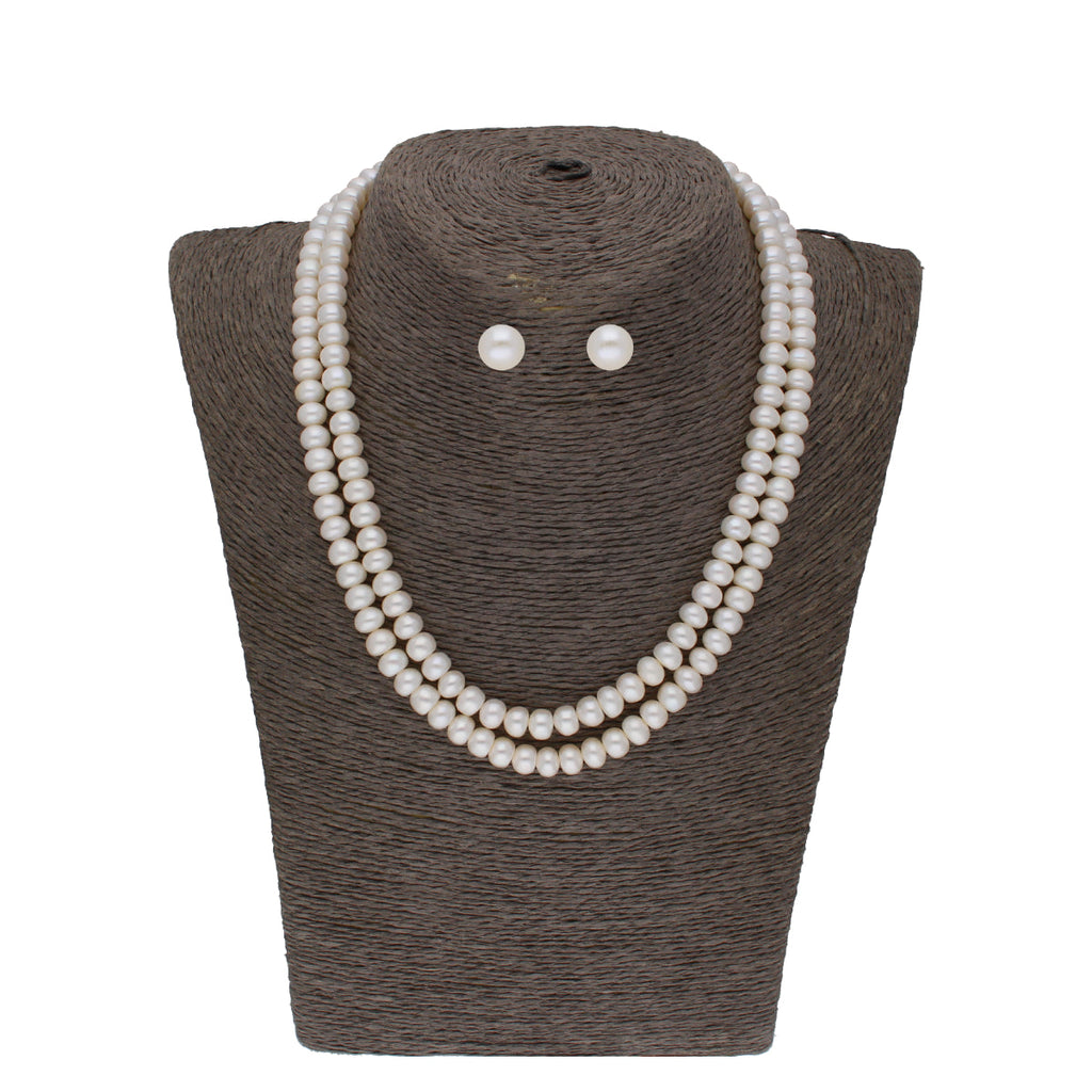 J Pearls Eeshani 2 Lines Pearl Necklaces - Real Pearl Jewelry | Grocsy