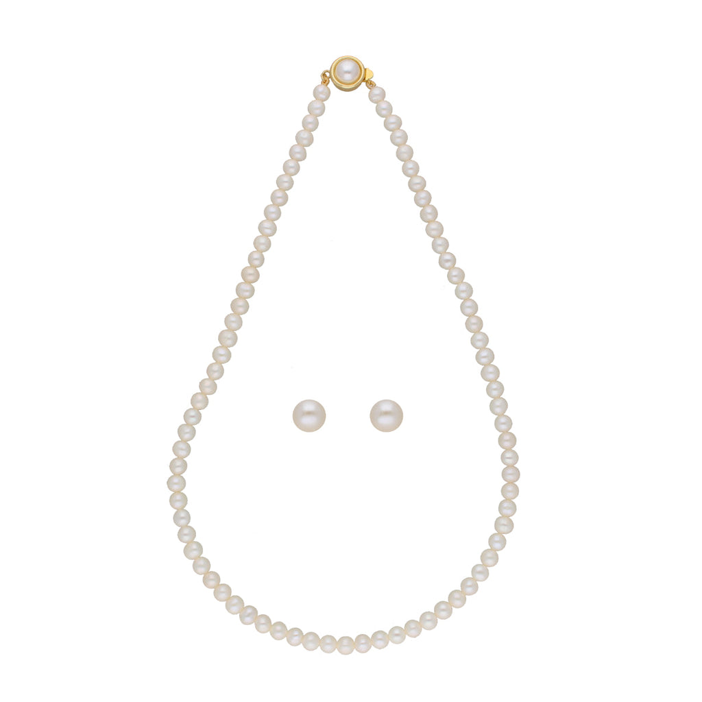 J Pearls Pratyusha 1 Line Pearl Necklaces - Real Pearl Jewelry | Grocsy