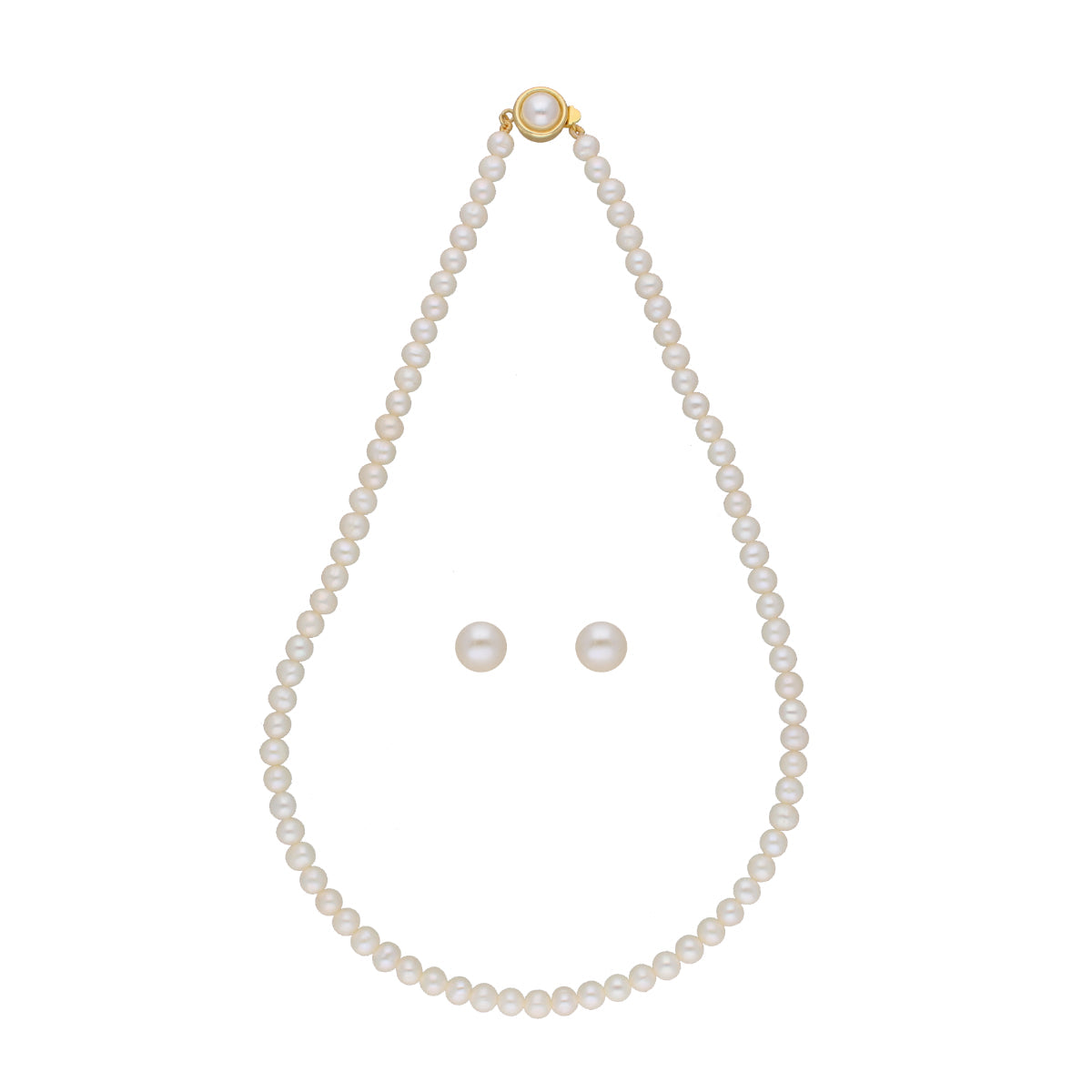 J Pearls Pratyusha 1 Line Pearl Necklaces - Real Pearl Jewelry | Grocsy