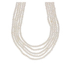 J Pearls Zara 5 Lines Pearl Necklaces - Real Pearl Jewelry | Grocsy