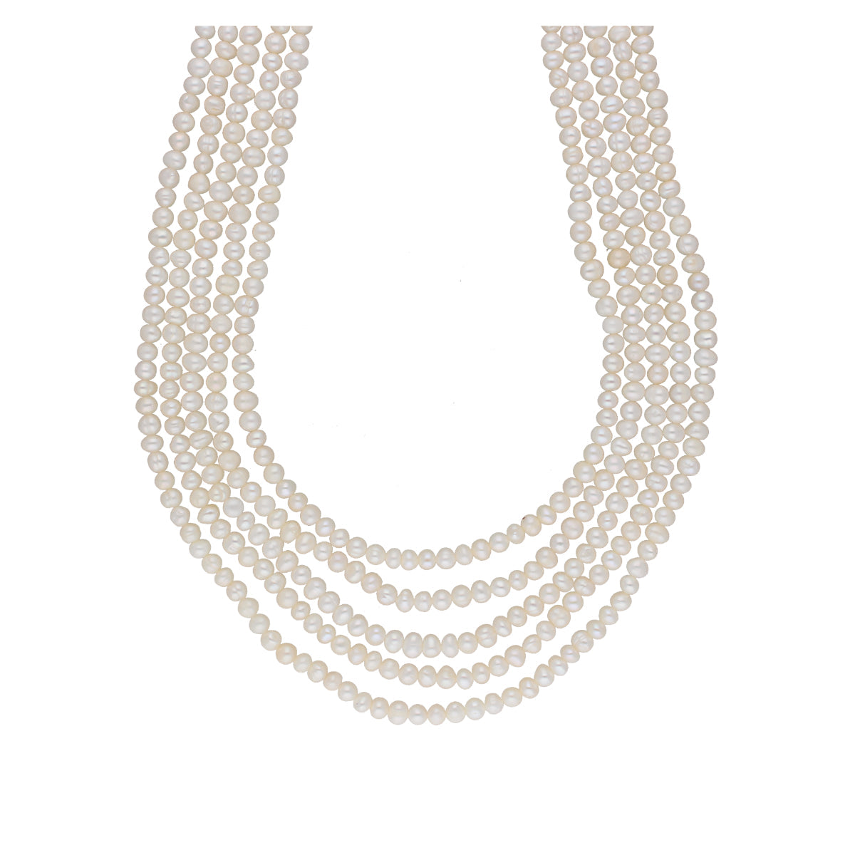 J Pearls Zara 5 Lines Pearl Necklaces - Real Pearl Jewelry | Grocsy