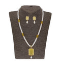 J Pearls Daksina 1 Line Square Pearl Set - Real Pearl Jewelry | Grocsy