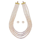 J Pearls Tulsi 4 Lines Pearl Necklaces - Real Pearl Jewelry | Grocsy