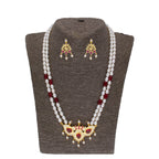 J Pearls Abharika 2 Lines Oval Pearl Necklaces - Real Pearl Jewelry | Grocsy