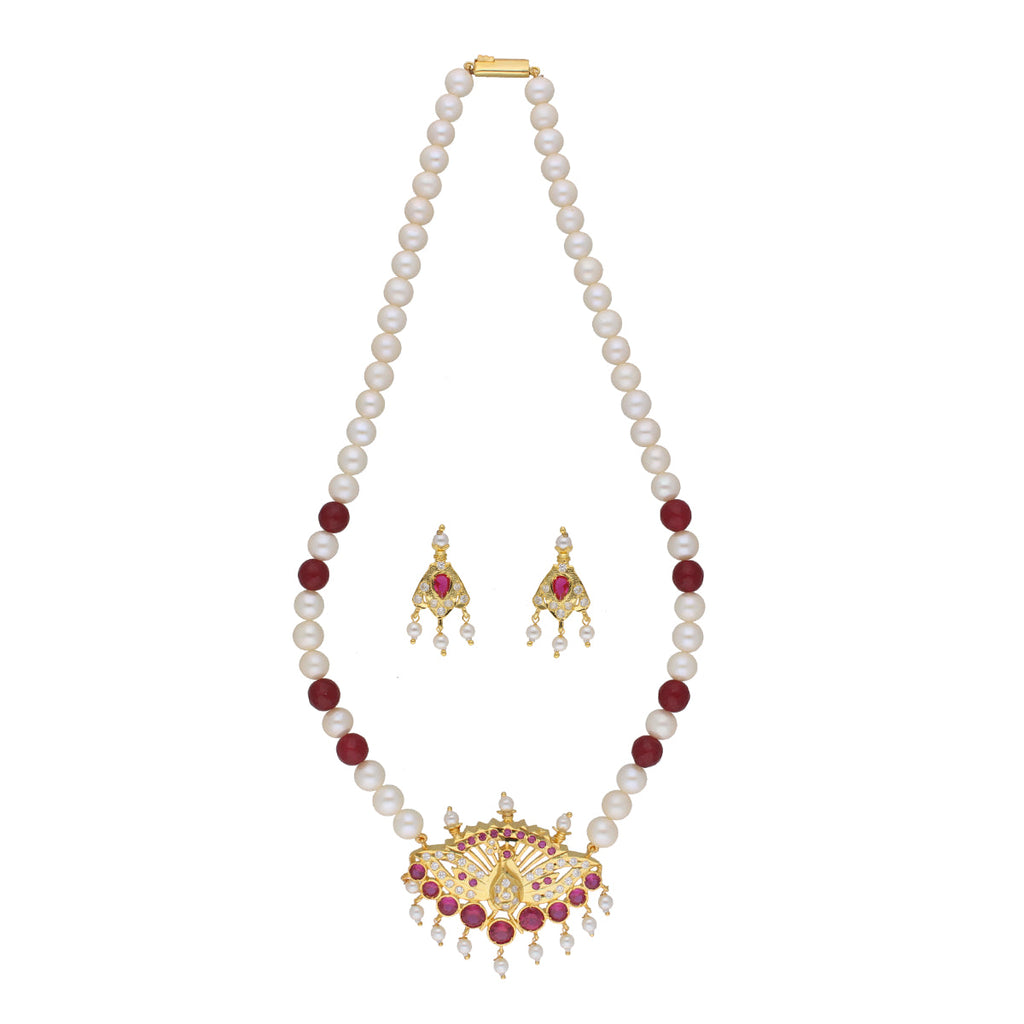 J Pearls Dheyanshi 1 Line Round Pearl Necklaces - Real Pearl Jewelry | Grocsy