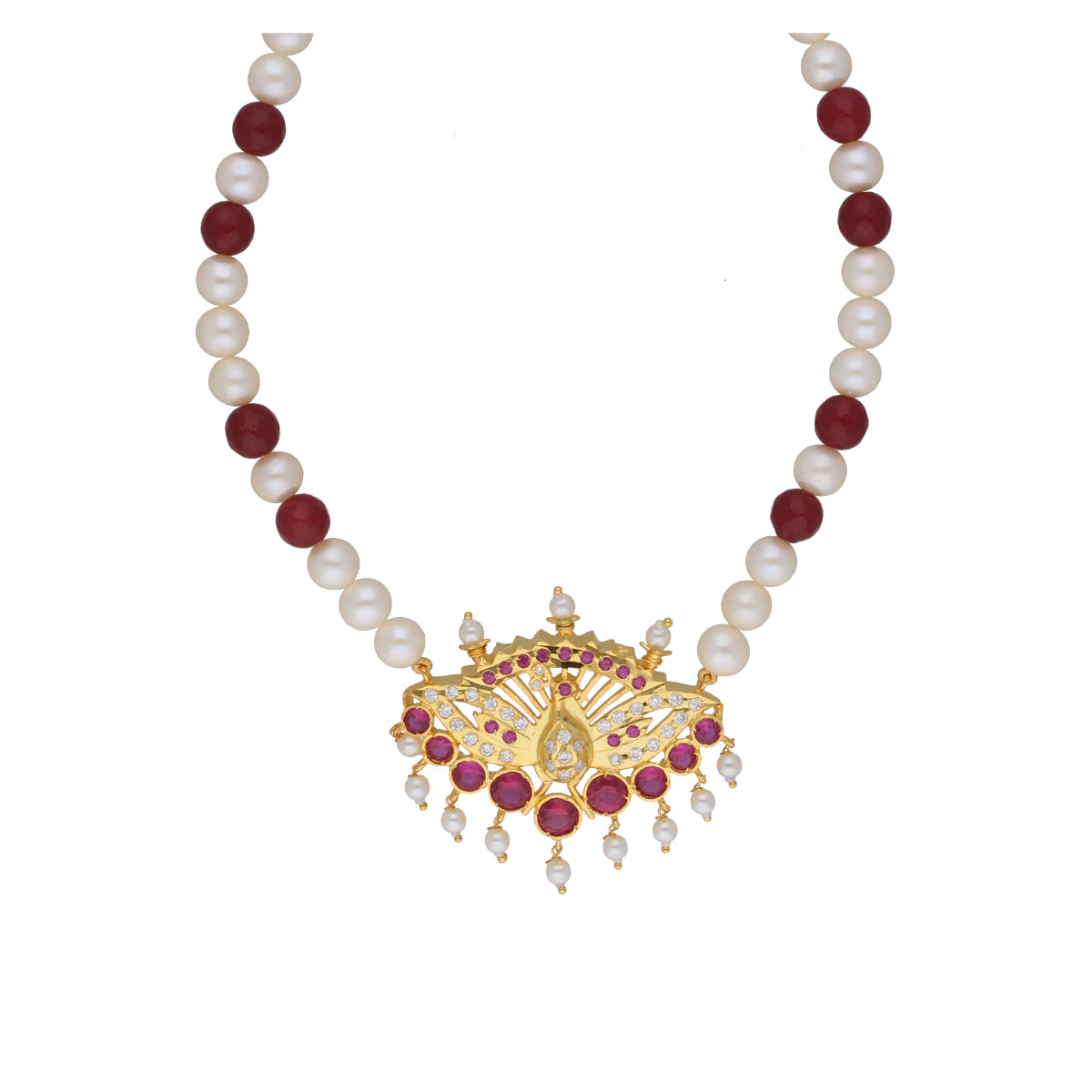 J Pearls Dheyanshi 1 Line Round Pearl Necklaces - Real Pearl Jewelry | Grocsy