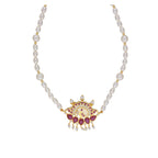 J Pearls Fancy 1 Line Oval Pearl Necklaces - Real Pearl Jewelry | Grocsy