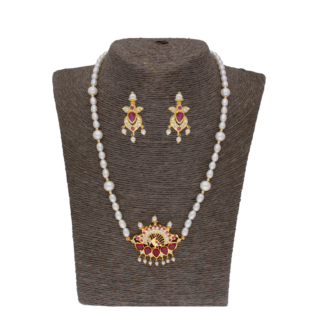 J Pearls Fancy 1 Line Oval Pearl Necklaces - Real Pearl Jewelry | Grocsy