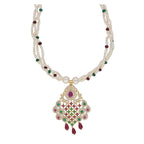 J Pearls Gamini 3 Lines Seed Pearl Necklaces - Real Pearl Jewelry | Grocsy