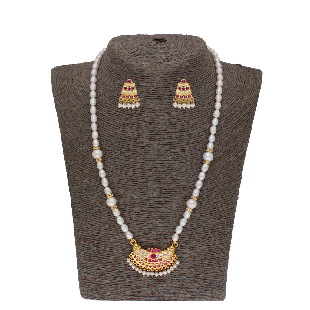J Pearls Heena 1 Line Round Pearl Necklaces - Real Pearl Jewelry | Grocsy